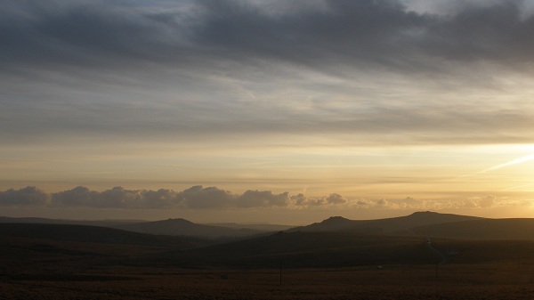Sunset over Dartmoor